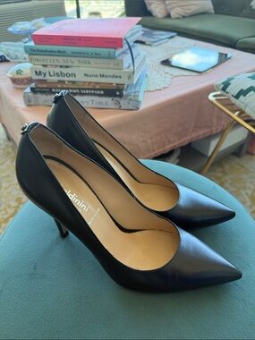 Baldinini Black Pointed Leather Pumps - Classic Stiletto
